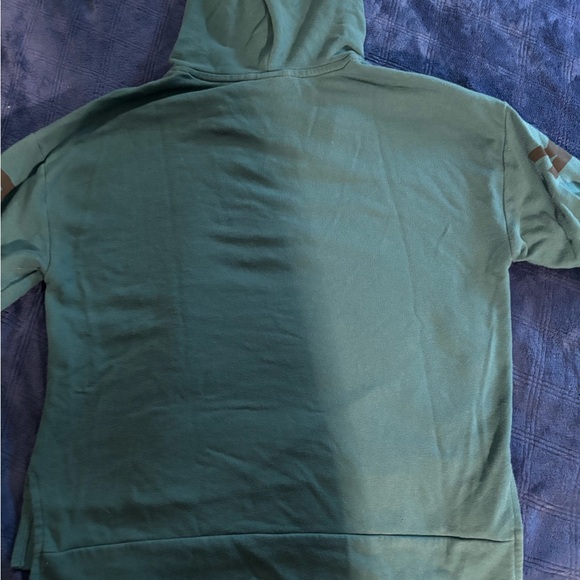 Juniors size S PINK oversized hoodie with crisscross string on chest - Picture 4 of 7